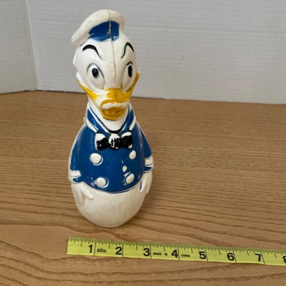 Vintage Donald Duck Bowling Set 6 Pins and Ball Walt Disney Productions 1960s - Picture 9 of 9